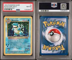 1999 POKEMON BASE SET SHADOWLESS #2 BLASTOISE-HOLO PSA 8 - Image 3
