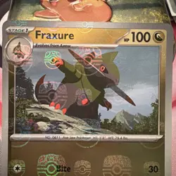 Pokemon Fraxure Masterball 069/086 Reverse Holo Black Bolt English TCG 2025 - Image 2
