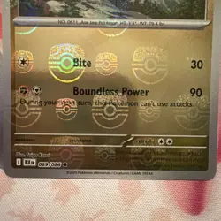Pokemon Fraxure Masterball 069/086 Reverse Holo Black Bolt English TCG 2025 - Image 3