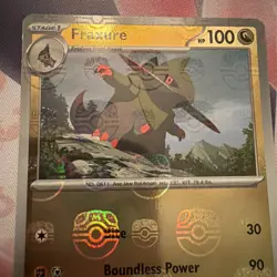 Pokemon Fraxure Masterball 069/086 Reverse Holo Black Bolt English TCG 2025 - Image 4