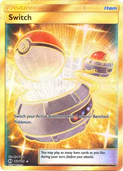 Heavily Played, English - 1 x Pokemon Switch - 160/149 - Secret Rare Sun & Moon - Image 1