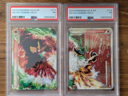 2X 2010 Pokemon HGSS Heart Gold Soul Silver PSA 1 Ho-Oh Holo #112 111 SEQUENTIAL - Image 2