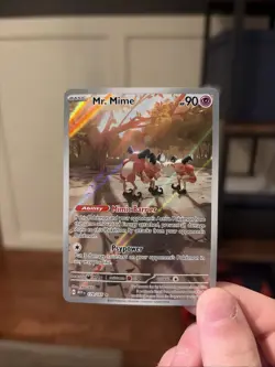 Pokemon TCG Mr. Mime Scarlet & Violet Holo Illustration Card 179/165 - Image 1