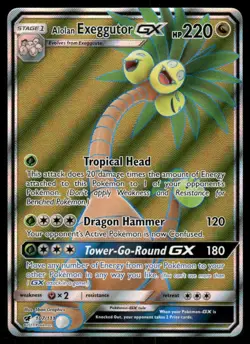 Pokemon Cards Alolan Exeggutor GX 107/111 Crimson Invasion Rare Ultra NM - Image 1