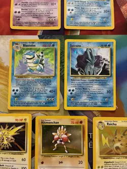 Vintage Pokemon Card Lot WOTC Holo Fire Suicune Blastoise Zapdos Vaporeon - Image 2
