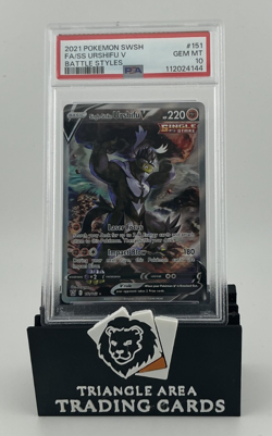 2021 Pokemon Battle Styles 151/163 SINGLE STRIKE URSHIFU V PSA 10 - Image 1