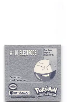 Electrode #101 Pokemon 1999 Artbox Sticker NM - Image 2