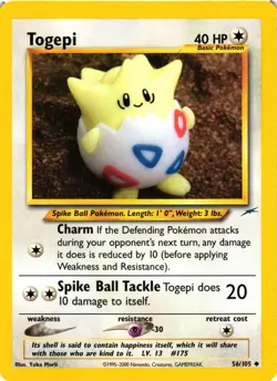 Pokemon TCG Togepi 56/105 Neo Destiny Unlimited Uncommon VLP - Image 1