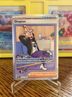 Pokemon TCG Prismatic Evolutions Drayton 172/131 Special Illustration Rare NM - Image 1