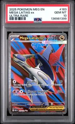 2025 POKEMON MEG EN-MEGA EVOLUTION ULTRA RARE #163 MEGA LATIAS EX PSA 10 - Image 1
