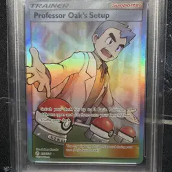 Pokemon Professor Oak's Setup 233/236 Cosmic Eclipse Full Art PSA 10 - Image 3