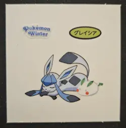 Japanese Glaceon Snowman Daiichi Pan Deco Winter Sticker Pokemon Trading CG NM - Image 1