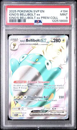 2025 POKEMON SVP EN-SV BLACK STAR PROMO #194 IONO'S BELLIBOLT EX PSA 9 - Image 1