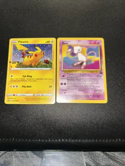 Pokemon TCG Pikachu SWSH Black Star Promo SWSH039 Holo & Mew 8 Promo! NM X2 - Image 1