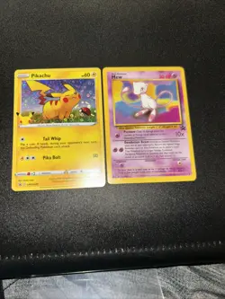 Pokemon TCG Pikachu SWSH Black Star Promo SWSH039 Holo & Mew 8 Promo! NM X2 - Image 2