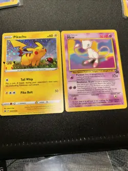 Pokemon TCG Pikachu SWSH Black Star Promo SWSH039 Holo & Mew 8 Promo! NM X2 - Image 3