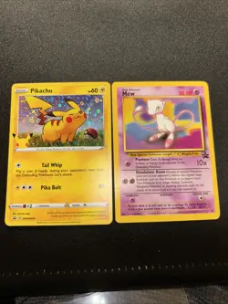 Pokemon TCG Pikachu SWSH Black Star Promo SWSH039 Holo & Mew 8 Promo! NM X2 - Image 4
