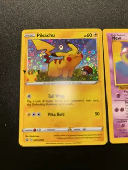 Pokemon TCG Pikachu SWSH Black Star Promo SWSH039 Holo & Mew 8 Promo! NM X2 - Image 5