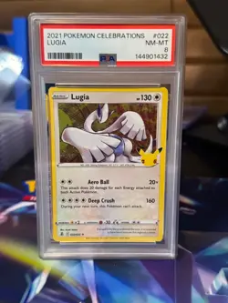 2021 POKEMON CELEBRATIONS #022 LUGIA PSA 8 - Image 1
