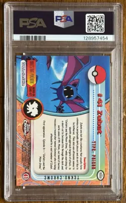 2000 Topps Chrome Pokemon Zubat Tekno PSA 10 Low Pop Rare #41 Series 1 - Image 2