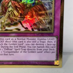 Conquistador of the Golden Land MGED-EN054 Gold Rare 1st Ed NM Yugioh TCG - Image 4