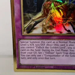 Conquistador of the Golden Land MGED-EN054 Gold Rare 1st Ed NM Yugioh TCG - Image 5