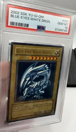 Konami Yu-Gi-Oh! TCG Blue-Eyes White Dragon Ultra Rare SDK-001 PSA 10 Gem Mint - Image 1