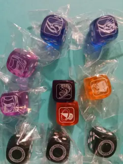yugioh dice lot with tin - Image 1