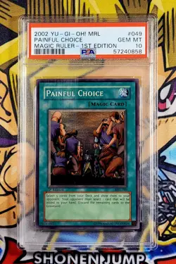 Yu-Gi-Oh! PAINFUL CHOICE 1st Ed Magic Ruler MRL-049 PSA 10 Super GEM MINT - Image 1