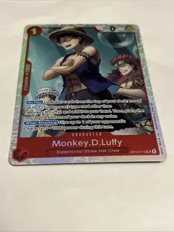 Monkey D. Luffy Super Rare (SR) OP14-013 The Azure Sea's Seven English Foil - Image 3