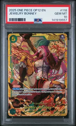 2025 ONE PIECE OP12-LEGACY OF THE MASTER #118 JEWELRY BONNEY PSA 10 - Image 1