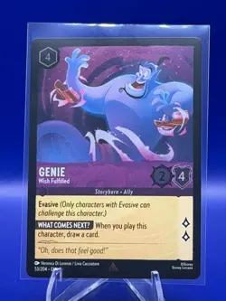Disney Lorcana Genie Wish Fulfilled 53/204 Azurite Sea Foil NM - Image 1
