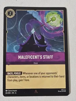 Maleficent's Staff - 65/204 Cold Foil - Azurite Sea - Disney Lorcana TCG - Image 1