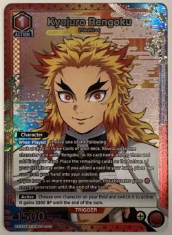 2025 Union Arena Demon Slayer Vol. 2 Kyojuro Rengoku Rare One Star R* 003 - Image 1