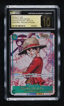 2025 One Piece Card Game: Carrying on His Will Japanese Monkey D Luffy CGC 10 - Image 1