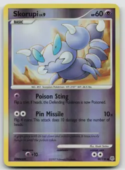Pokemon Card Skorupi REVERSE HOLO Diamond and Pearl 99/130 - Image 1