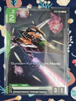 Gundam Kyrios (Flight Mode) ST07-008 (C+) Gundam Card Game Foil NM - Image 1