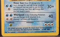 Pokemon Poliwrath 90 HP Holo Rare Base Set 13/102 Wizards Card 1999 - Image 4