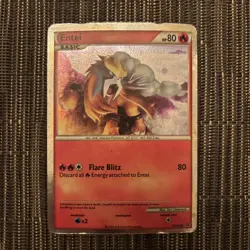 Entei HGSS20 Holo Card Heart And Gold Black Star Promo - Image 1