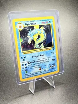 Pokemon Gyarados 7/130 Base Set 2 Holo Rare 100 HP English Trading Card - Image 1