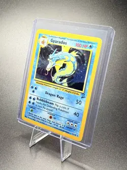 Pokemon Gyarados 7/130 Base Set 2 Holo Rare 100 HP English Trading Card - Image 2