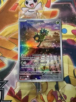 Teal Mask Ogerpon 123 Twilight Masq SEALED Promo Holo NM Pokemon Card 2024 - Image 1