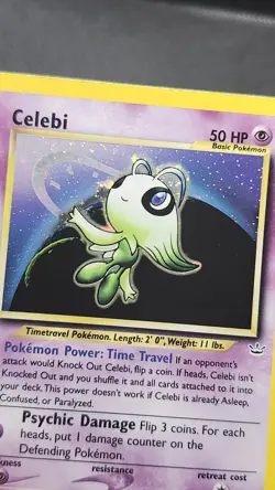 Celebi - 3/64 - Pokemon Neo Revelation Unlimited Holo Rare Card WOTC Near Mint - Image 5
