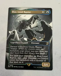 Magic REX Owen Grady Raptor Trainer & Blue Loyal Raptor Legendary Lot 2 Cards NM - Image 4