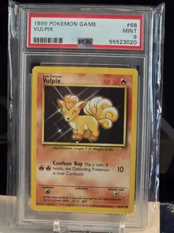 Pokemon Vulpix 068/102 Base Set Regular 50 HP Common English PSA 9 Card - Image 2