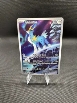 Pokemon TCG Cobalion SV: Black Bolt 124/086 rare holo card stock NM - Image 1