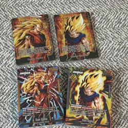 Bandai Dragon Ball Super Lot Son Goku Energy Marker Leader Cards - Image 1