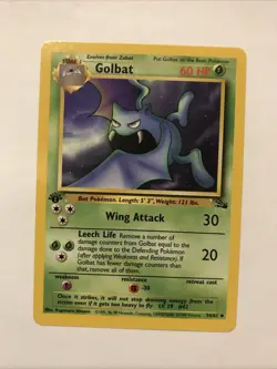 Pokemon TCG 1st Edition Golbat - Fossil (34/62) Uncommon Card - Image 1