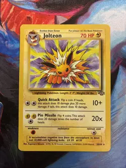 Pokemon Jolteon TCG Jungle 20/64 Regular Rare Card - Image 1