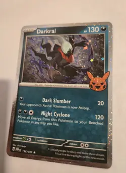Darkrai 136/197 Cosmos Holo Promo – Obsidian Flames – NM – + Mystery Card - Image 3